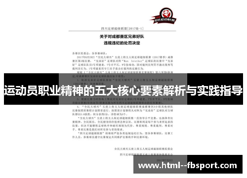 运动员职业精神的五大核心要素解析与实践指导